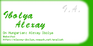 ibolya alexay business card